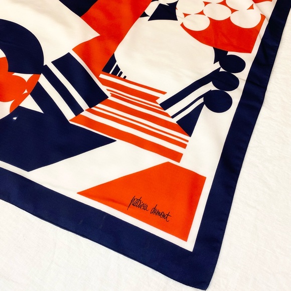 Vintage Patricia Dumont Colour Block Scarf - Picture 2 of 7